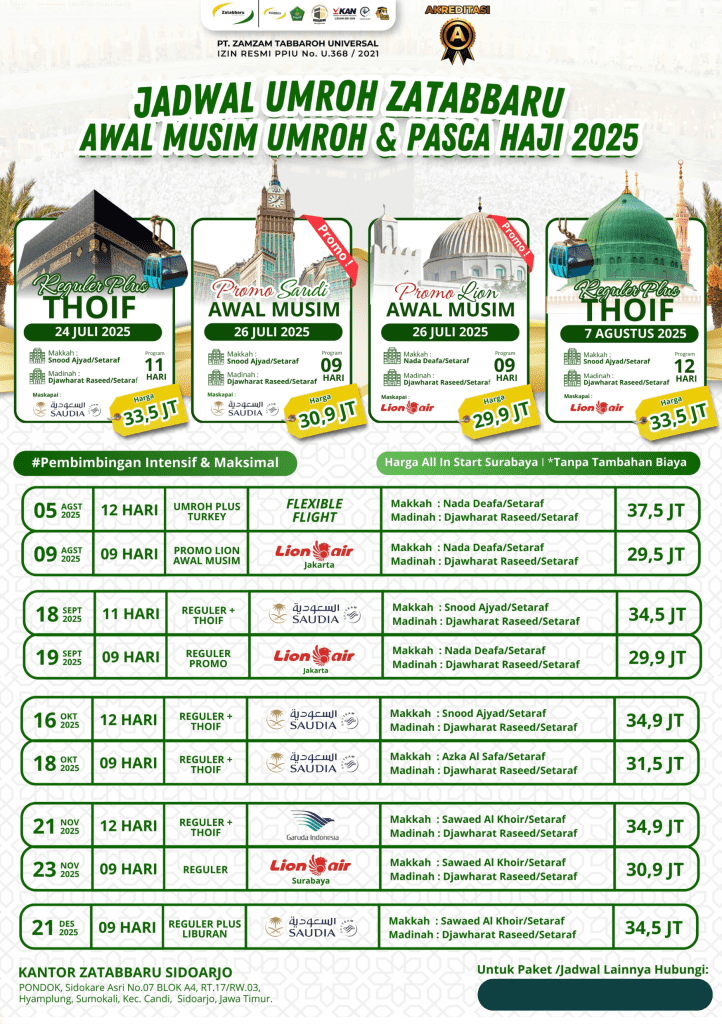 Brosur Umroh Zatabbaru Feb 2025